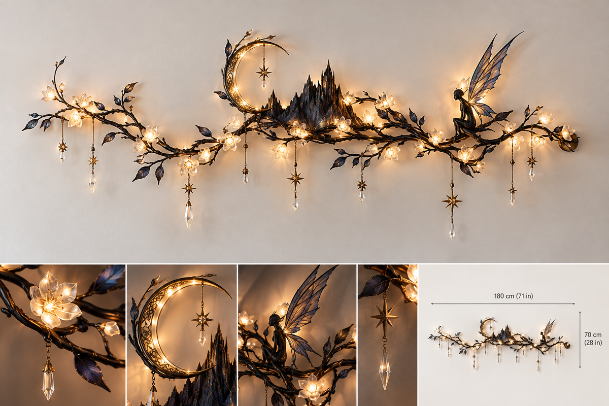 Everlorec A Court of Thorns and Roses wall light, glowing